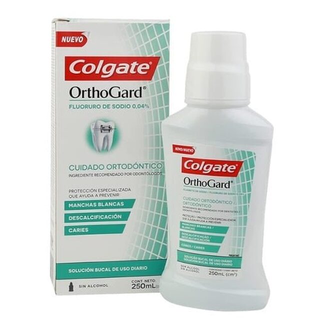 Solução Bucal Colgate OrthoGard sem álcool, frasco com 250mL