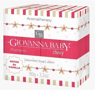 Sabonete Giovanna Baby Moments cherry, barra, 1 unidade com 90g