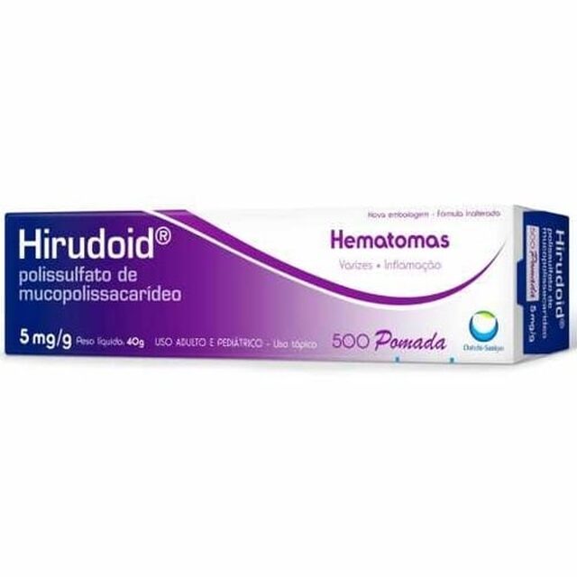 Hirudoid 5mg/g, caixa com 1 bisnaga com 40g de pomada de uso dermatológico