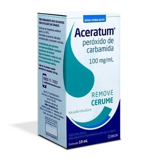 Aceratum, frasco com 10mL de solução de uso otológico