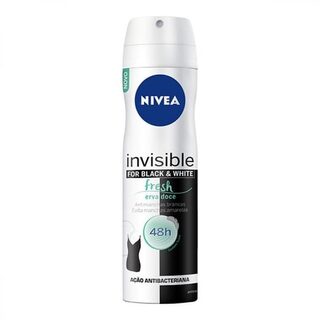 Desodorante Antitranspirante Nivea Invisible Black & White Fresh Erva-doce aerossol com 150mL