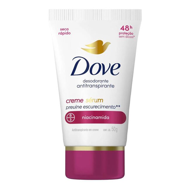Desodorante Antitranspirante Creme Sérum Dove Previne Escurecimento 48h, 50g