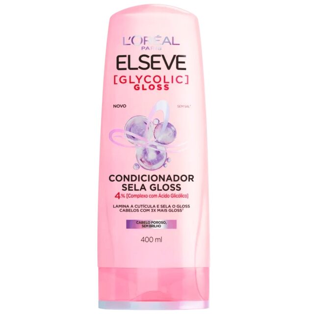 Condicionador Sela Gloss Elseve Glycolic Gloss 400mL