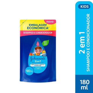 Refil Shampoo e Condicionador Johnson's 2 em 1 180ml