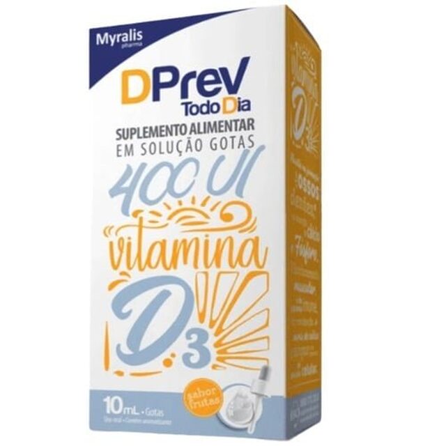 Dprev Todo Dia 400UI, frutas, frasco com 10mL