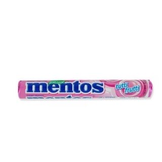 Bala Mastigável Mentos tutti-frutti, 1 unidade com 38g