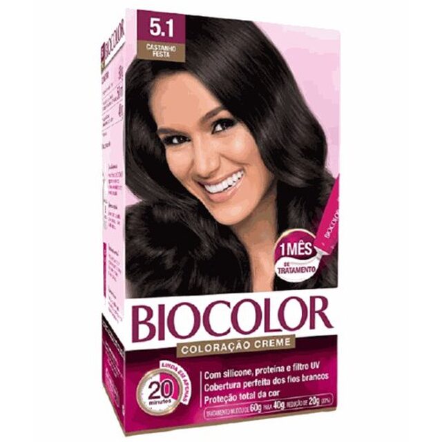 Tintura Creme Biocolor mini, nº 5.1 castanho festa
