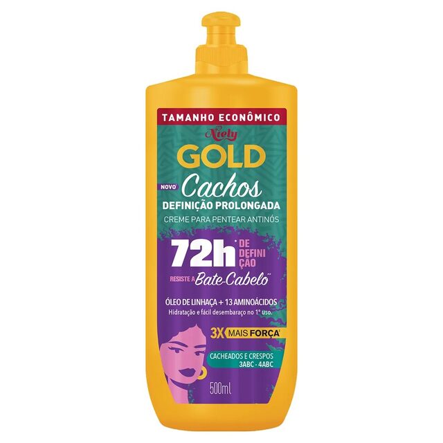 Creme para Pentear Niely Gold Cachos Definição Prolongada 500mL