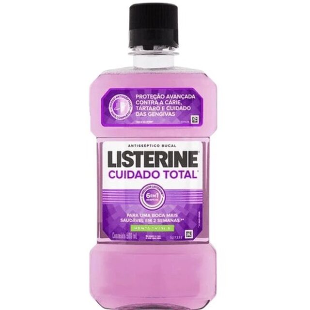 Antisséptico Bucal Listerine Cuidado Total Menta Fresca, 500mL
