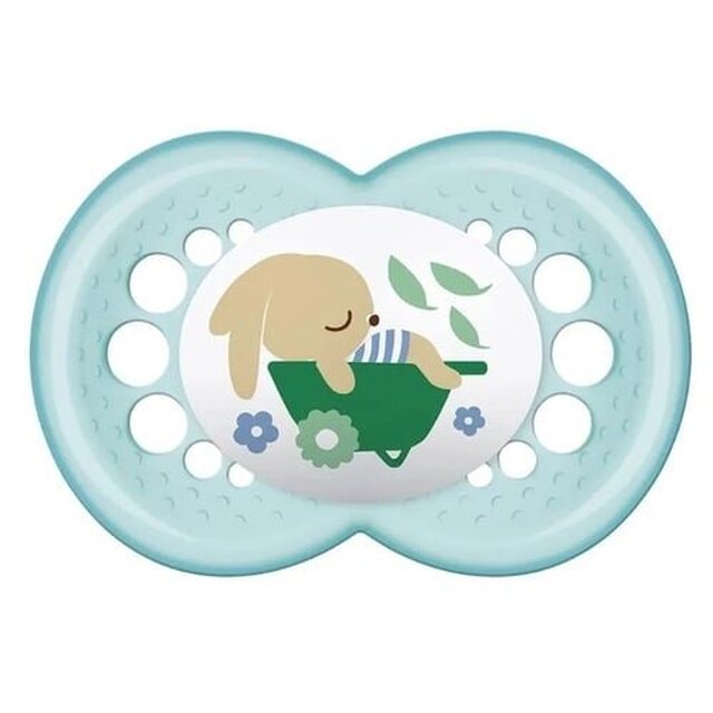 Chupeta MAM Original Garden 6+ meses, azul, sortida com 1 unidade
