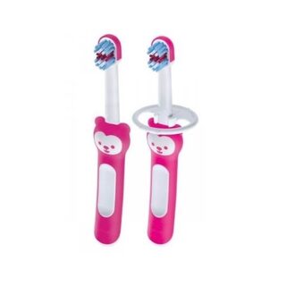 Massageador de Gengiva MAM Massaging Brush 6+ meses, rosa com 2 unidades