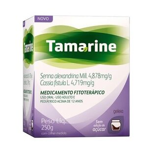 Tamarine 4,878mg/g + 4,719mg/g, frasco com 250g de geléia de uso oral, zero açúcar