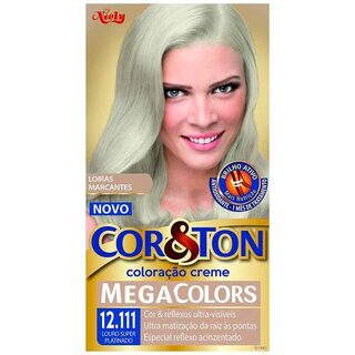 Tintura Cor & Ton Mega Colors nº 12.111 louro super platinado