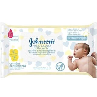 Toalhas Umedecidas Johnson's Baby Recém-nascido pacote com 48 unidades