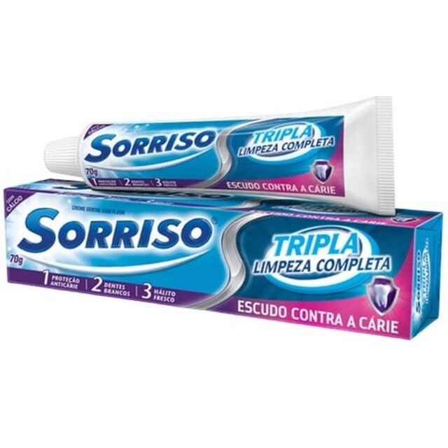 Creme Dental Sorriso Tripla Limpeza Completa 1 unidade com 70g