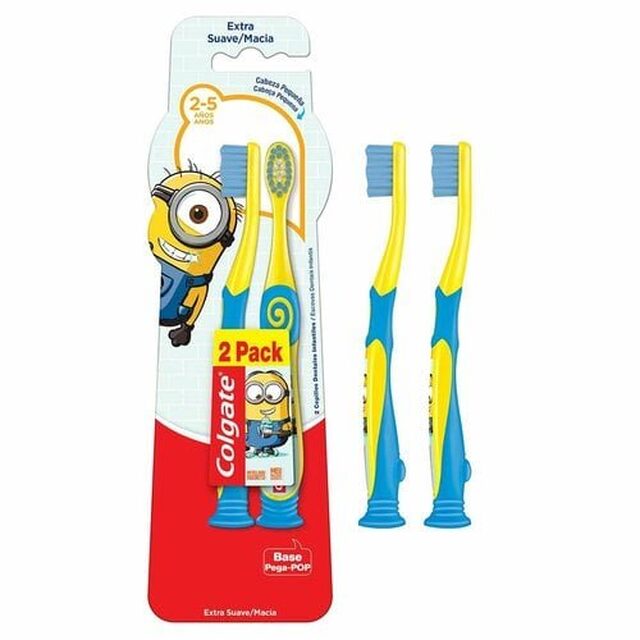 Escova Dental Infantil Colgate Smiles 2 a 5 anos, Minions, suave com 1 unidade