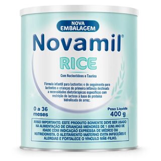 Fórmula Infantil Novamil Rice Sem Lactose 0 a 36 meses 400g