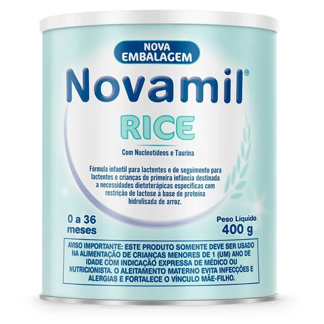 Fórmula Infantil Novamil Rice Sem Lactose 0 a 36 meses 400g