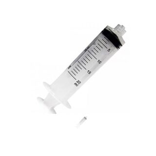 Seringa Injex Luer Slip sem agulha, 1 unidade com capacidade de 20mL