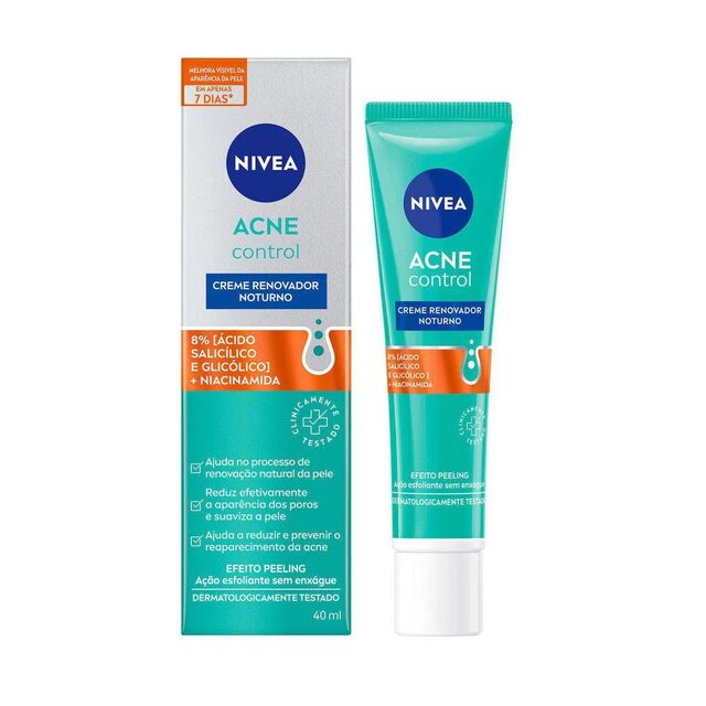 Creme Facial Renovador Nivea Acne Control Noturno 40ml