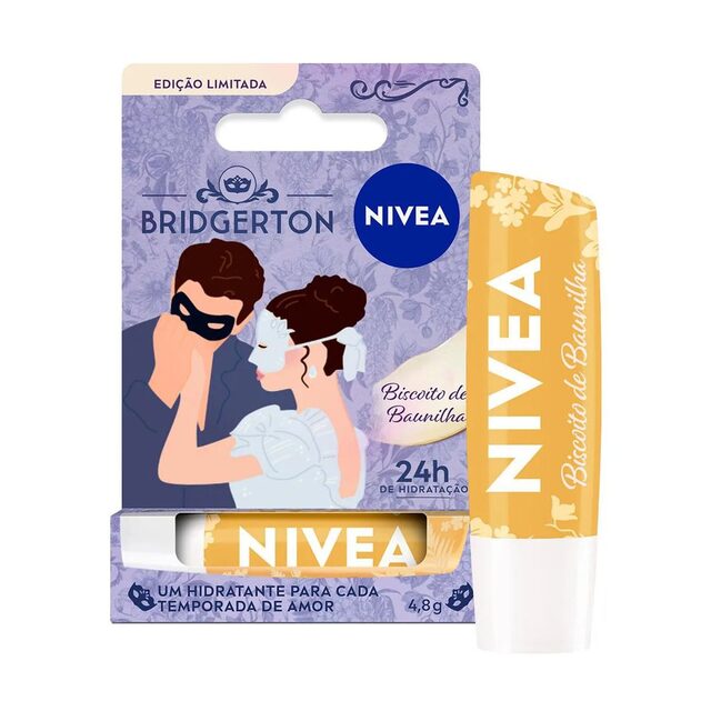 Hidratante Labial Nivea Bridgerton Biscoito de Baunilha, 4,8g