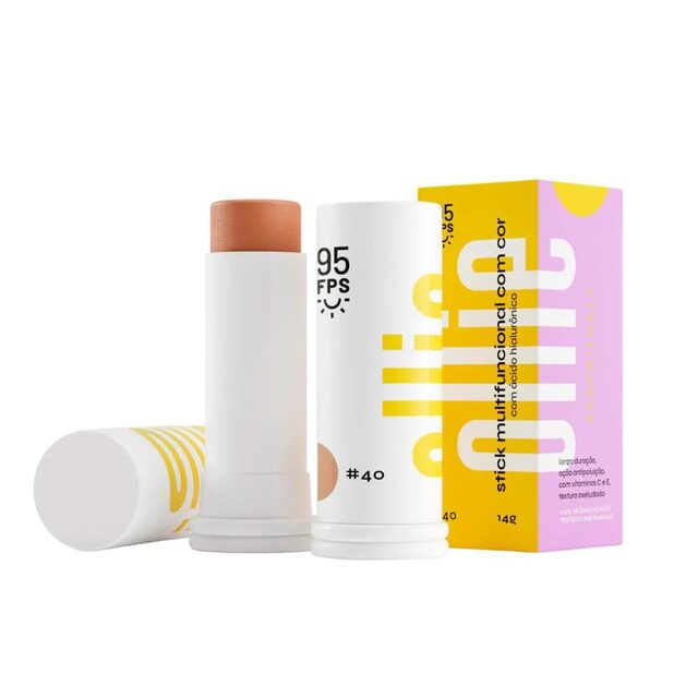 Protetor Solar Ollie Stick Multifuncional FPS 95 Cor #40 15g
