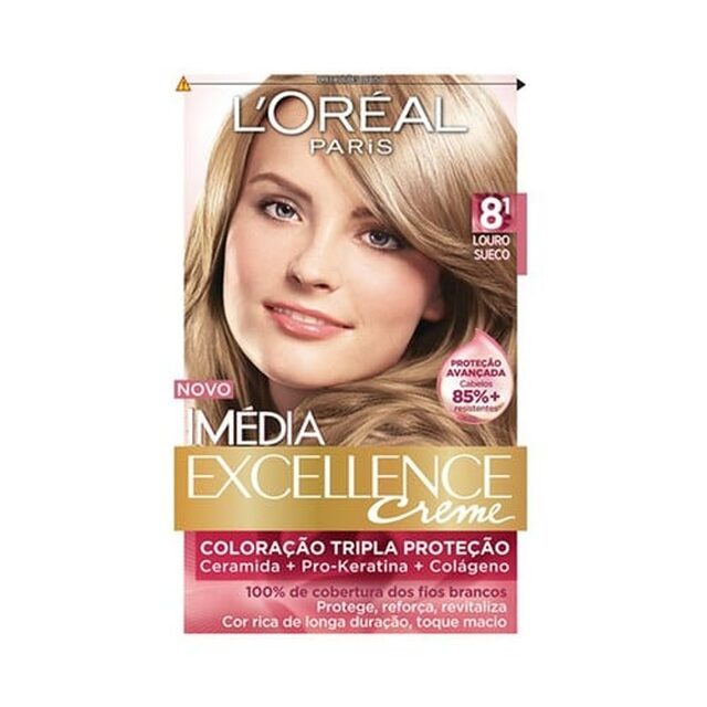Tintura L'Oréal Imédia Excellence Creme nº 8.1 louro sueco