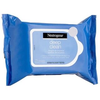Lenço Demaquilante Neutrogena Deep Clean 1 pacote com 25 unidades