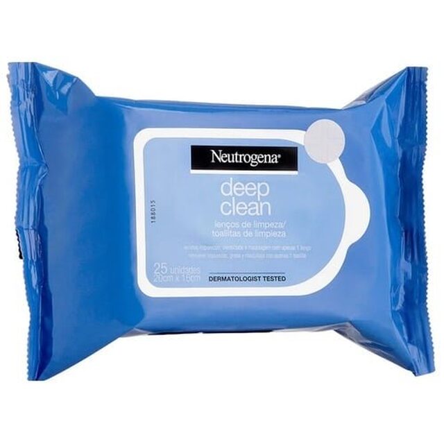 Lenço Demaquilante Neutrogena Deep Clean 1 pacote com 25 unidades