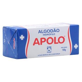 Algodão Apolo rolo, branco com 100g