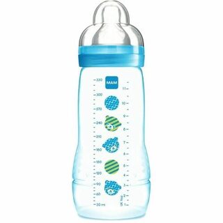 Mamadeira MAM Easy Active 4+ meses, azul, 1 unidade com capacidade de 330mL