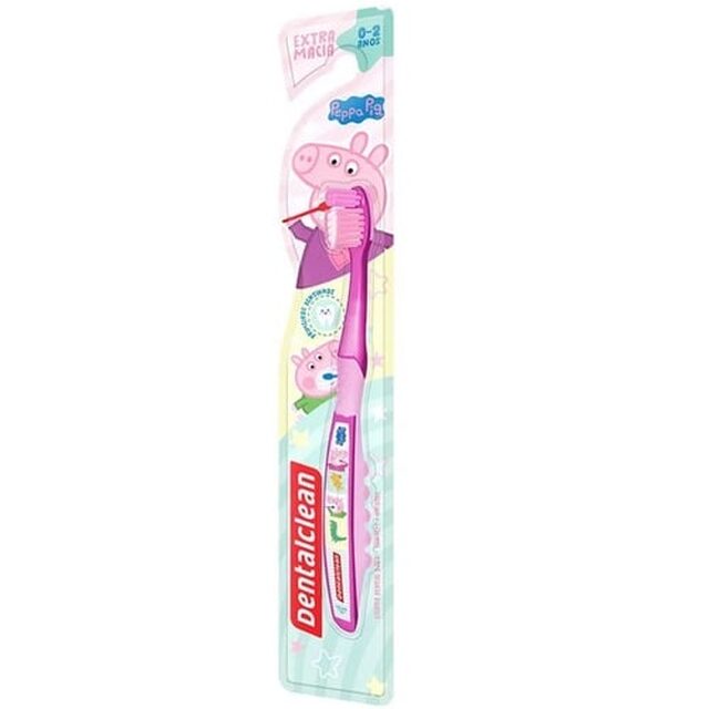 Escova Dental Infantil Dentalclean Peppa Pig 0 a 2 anos, extra macia, sortida com 1 unidade
