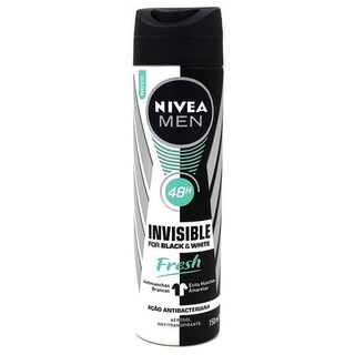 Desodorante Antitranspirante Masculino Nivea Men Invisible For Black & White Fresh aerossol, 1 unidade com 150mL