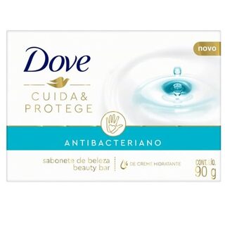 Sabonete Antibacteriano Dove Cuida & Protege barra, 1 unidade com 90g