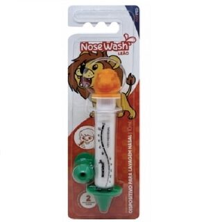 Seringa Infantil para Lavagem Nasal Agaplastic NoseWash 6+ meses, leão, 1 unidade com capacidade de 10mL + adaptador, sortido com 2 unidades