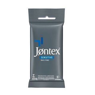 Preservativo Jontex sensitive, pacote com 6 unidades
