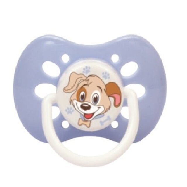Chupeta Petita 0 a 6 meses, Duke, bico ortodôntico, ventilada, azul