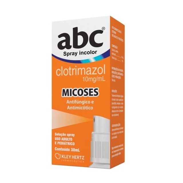 ABC 10mg/mL, caixa com 1 frasco spray com 30mL de solução de uso dermatológico