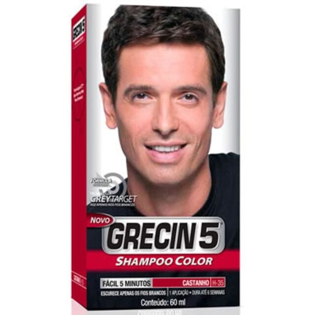 Shampoo Color Grecin 5 - castanho com 60mL