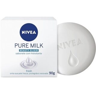 Sabonete Nivea Pure Milk Beauty Elixir Fresh barra, 1 unidade com 90g