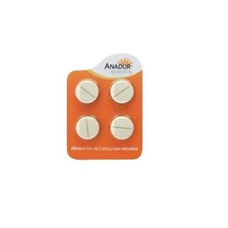Anador 500mg, blíster com 4 comprimidos