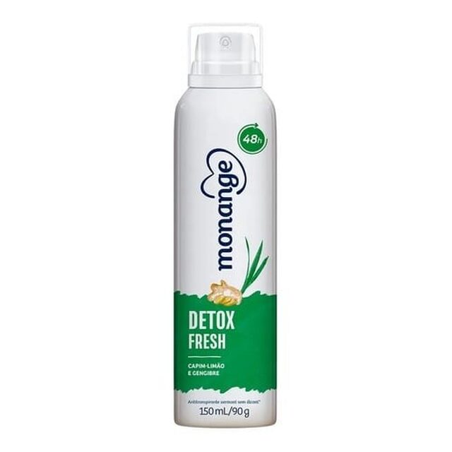 Desodorante Feminino Monange Detox Fresh aerossol, 1 unidade com 150mL