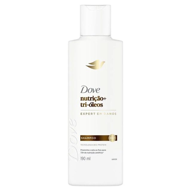 Shampoo Dove Nutrição + Tri-Óleos 190mL