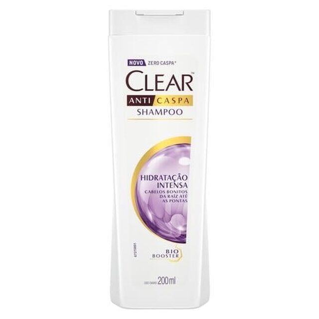 Shampoo Feminino Anticaspa Clear Hidratação Intensa 200mL