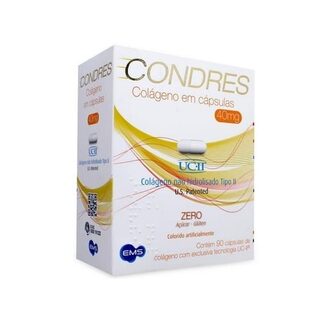 Colágeno Tipo II Condres EMS 40mg, caixa com 90 cápsulas