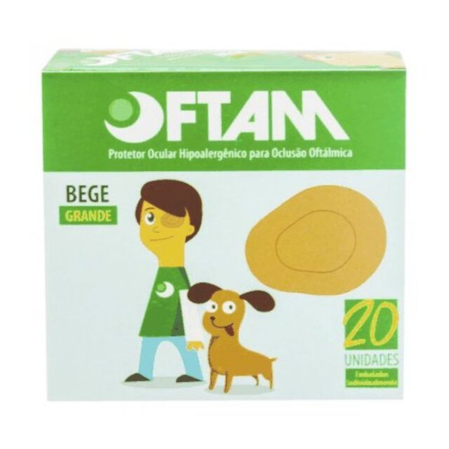 Protetor Ocular Oftam G, bege com 20 unidades