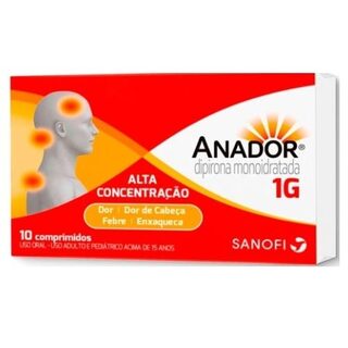 Anador 1g, caixa com 10 comprimidos