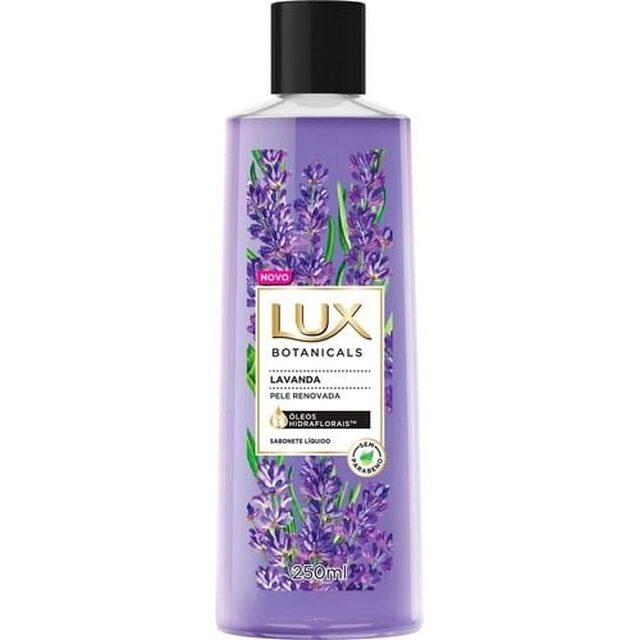Sabonete Corporal Glicerinado Lux Botanicals Lavanda líquido, frasco com 250mL