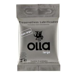 Preservativo Olla large, pacote com 3 unidades