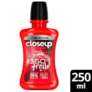 Enxaguante Bucal Sem Álcool Closeup Red Hot Proteção 360° Fresh 250mL